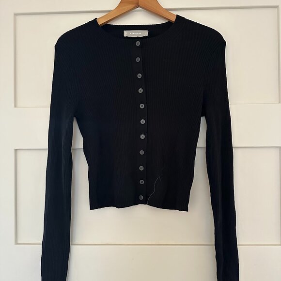 Everlane - The Ribbed Cropped Cardigan - Picture 1 of 1